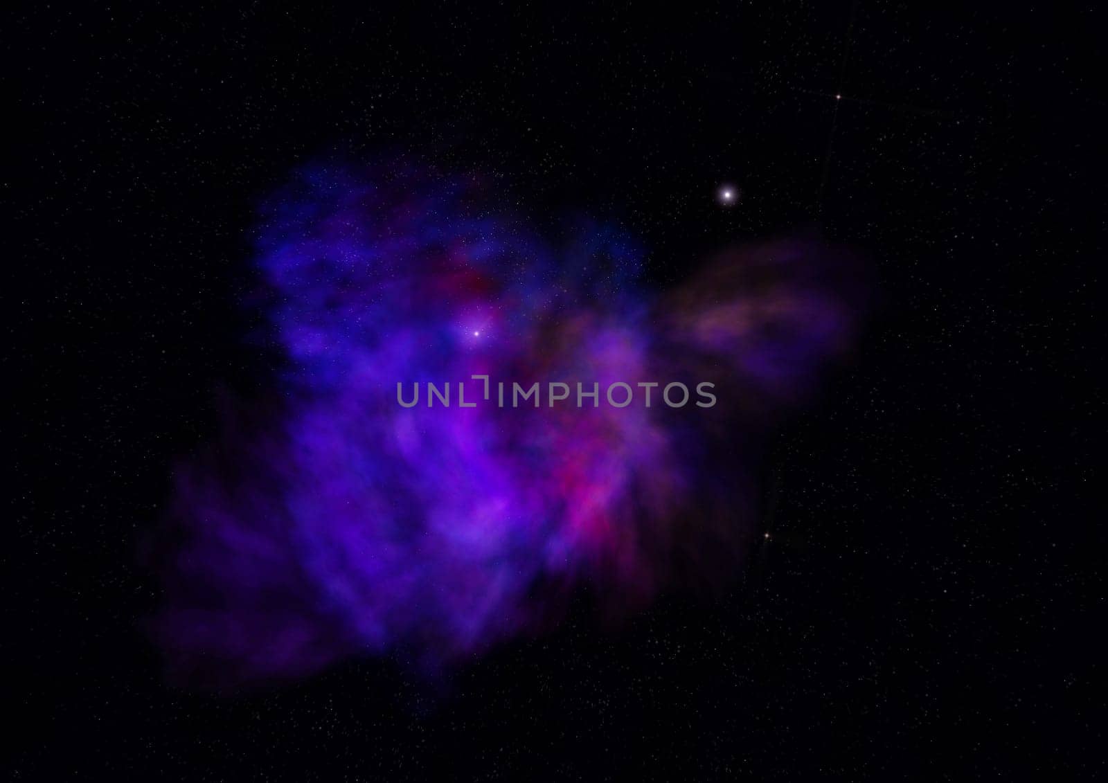 Small part of an infinite star field of space in the Universe. Elements of this image furnished by NASA . 3D rendering