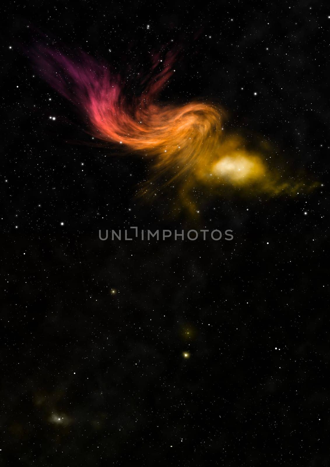 Small part of an infinite star field of space in the Universe. Elements of this image furnished by NASA . 3D rendering