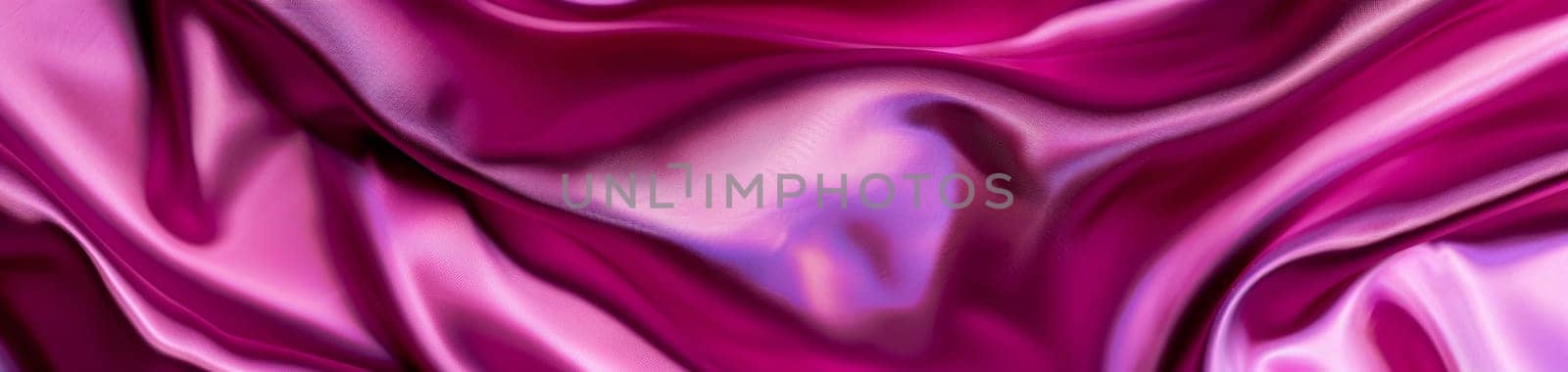 Sumptuous waves of magenta silk flow across the image, their glossy surface reflecting elegance and a tactile sensibility. by sfinks
