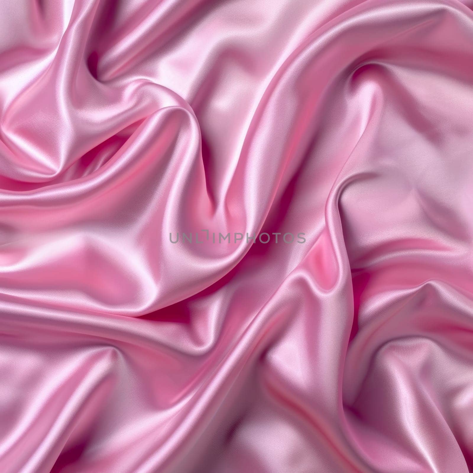 Mesmerizing folds of lustrous satin fabric in soft pink hues create a visually stunning and tactile abstract composition. by sfinks