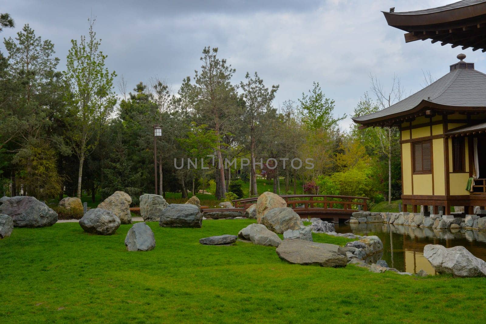 A picturesque place in the Japanese garden Krasnodar. Public landscape of Galician Park. Krasnodar, Russia. April 20, 2024 by Ekaterina34