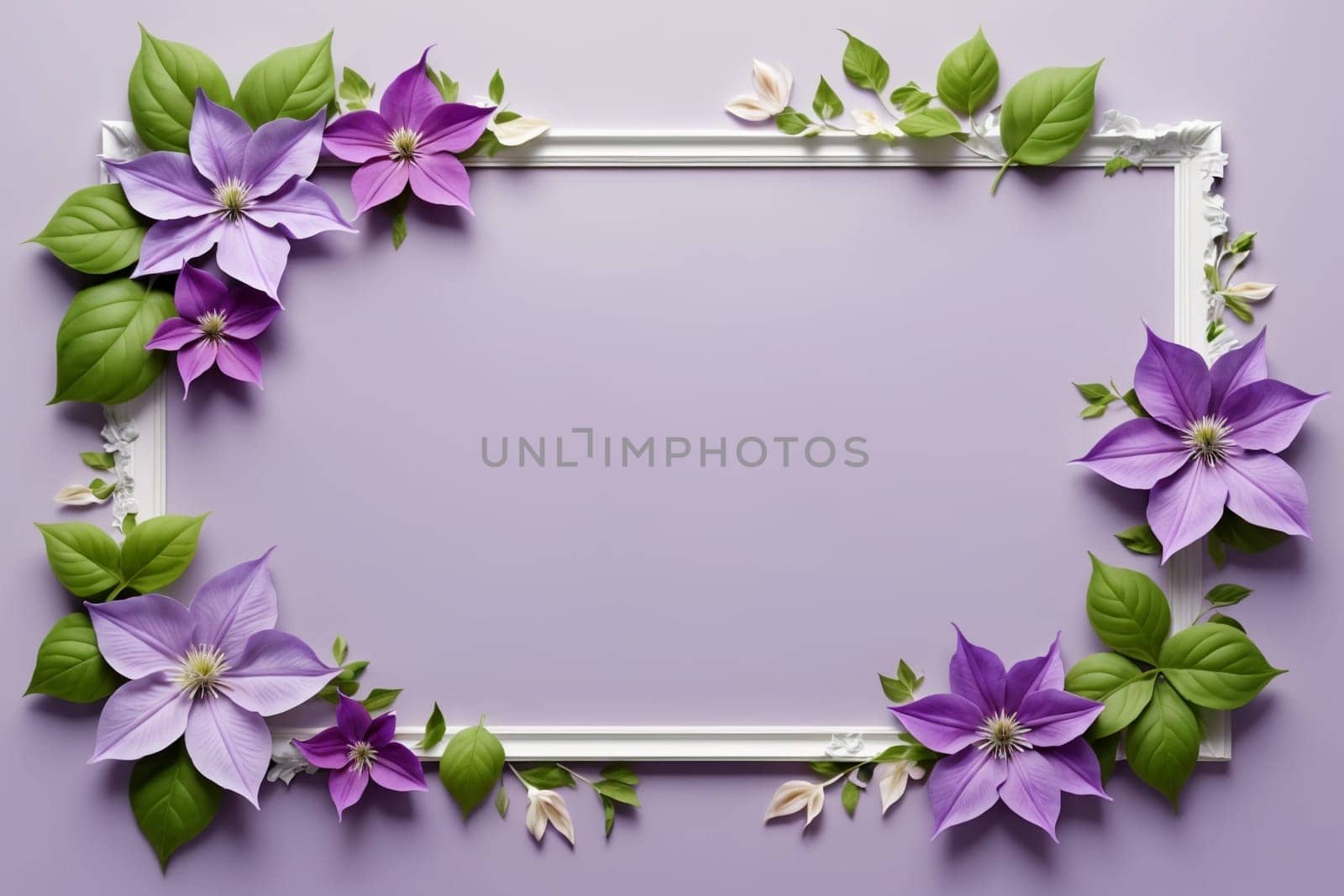 beautiful abstract background with bright flowers. AI generated image.