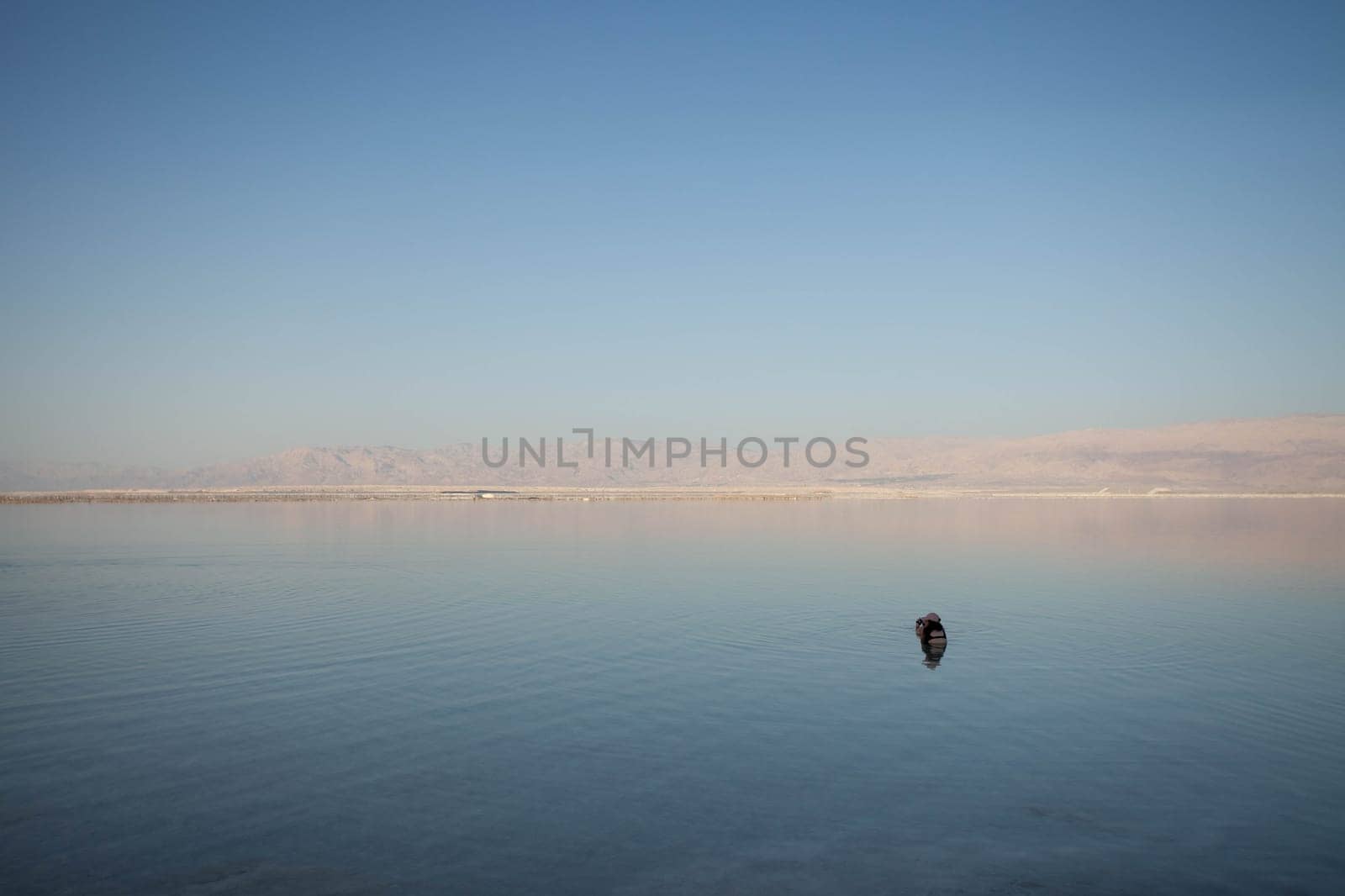 Evening landscape of the Dead Sea shore by gordiza