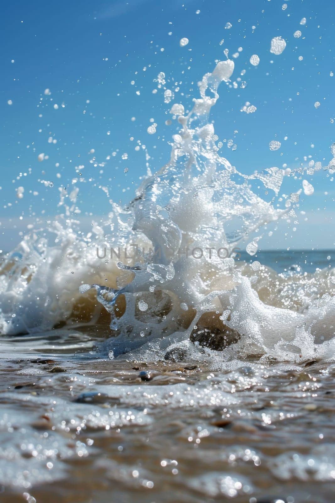 A close up of a person riding on top of the waves