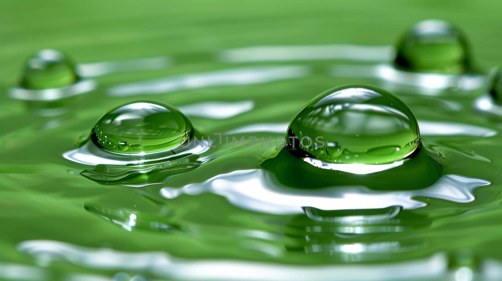A close up of a bunch of water droplets in the middle