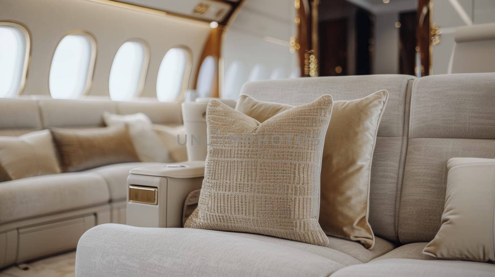 A couch with a pillow and two pillows on it in front of the window