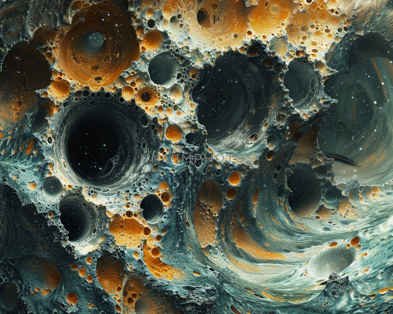 Surface texture illustration of an alien landscape by Benzoix