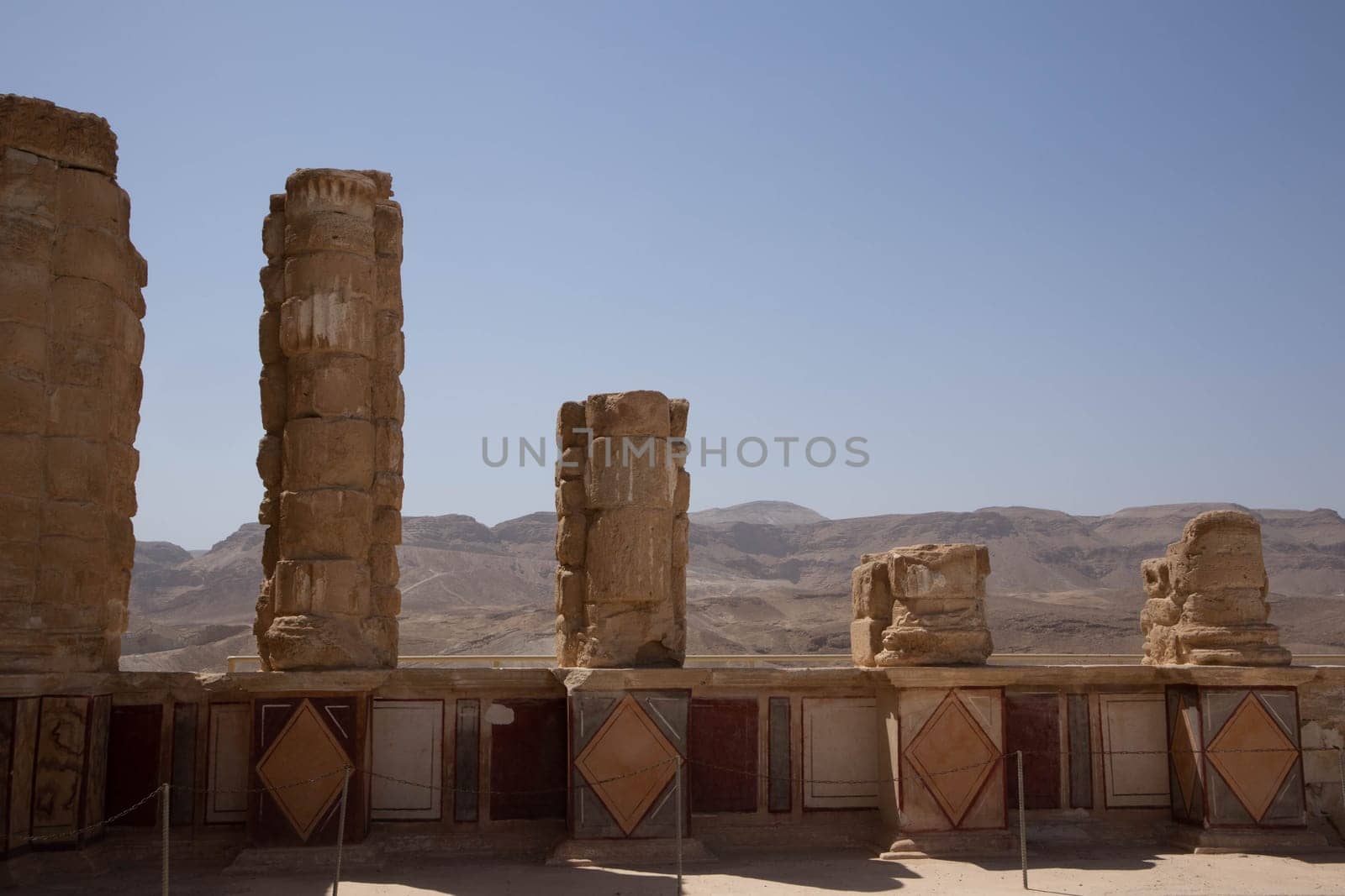 Masada view from the top of the fortress. High quality photo