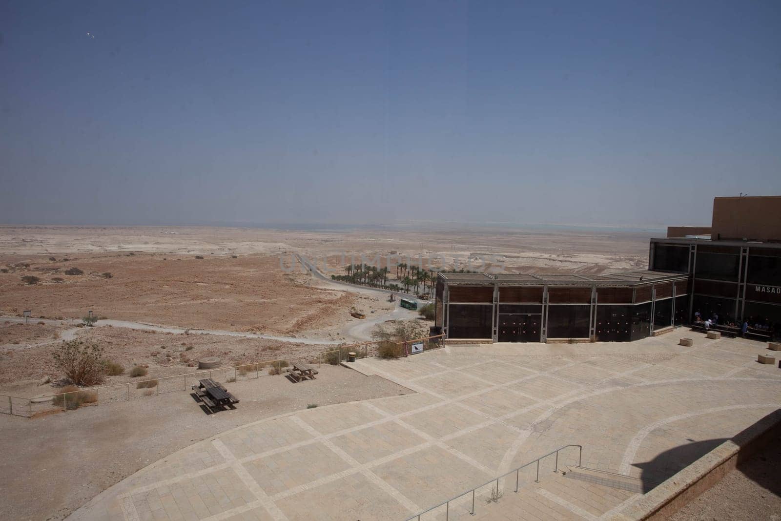 Masada view from the top of the fortress. High quality photo