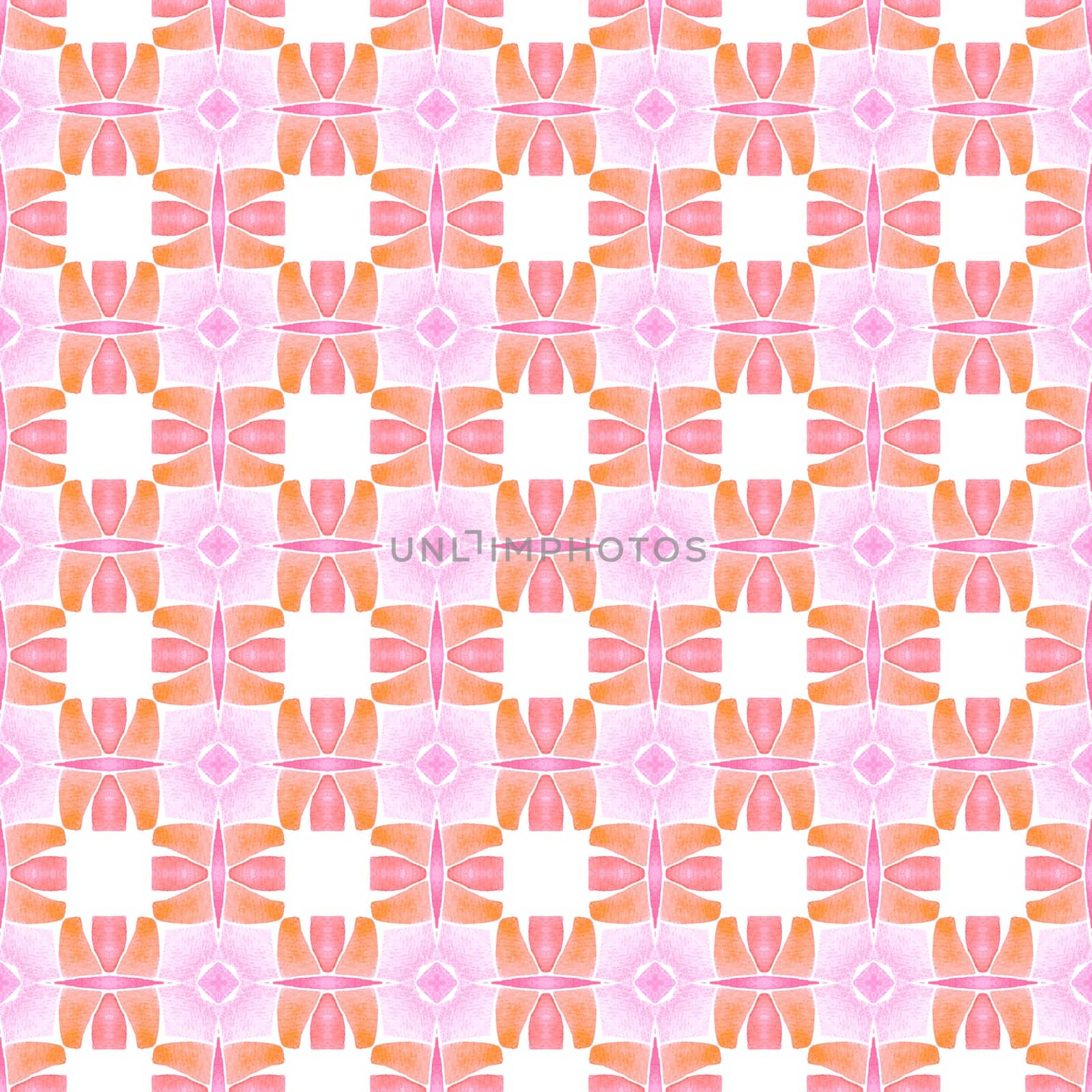 Hand drawn tropical seamless border. Orange fascinating boho chic summer design. Textile ready attractive print, swimwear fabric, wallpaper, wrapping. Tropical seamless pattern.