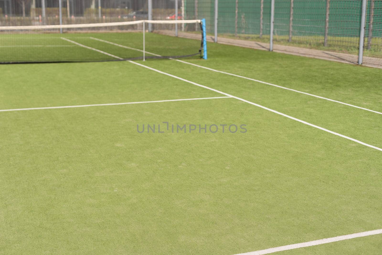 Beautiful tennis court on sunny day. High quality photo