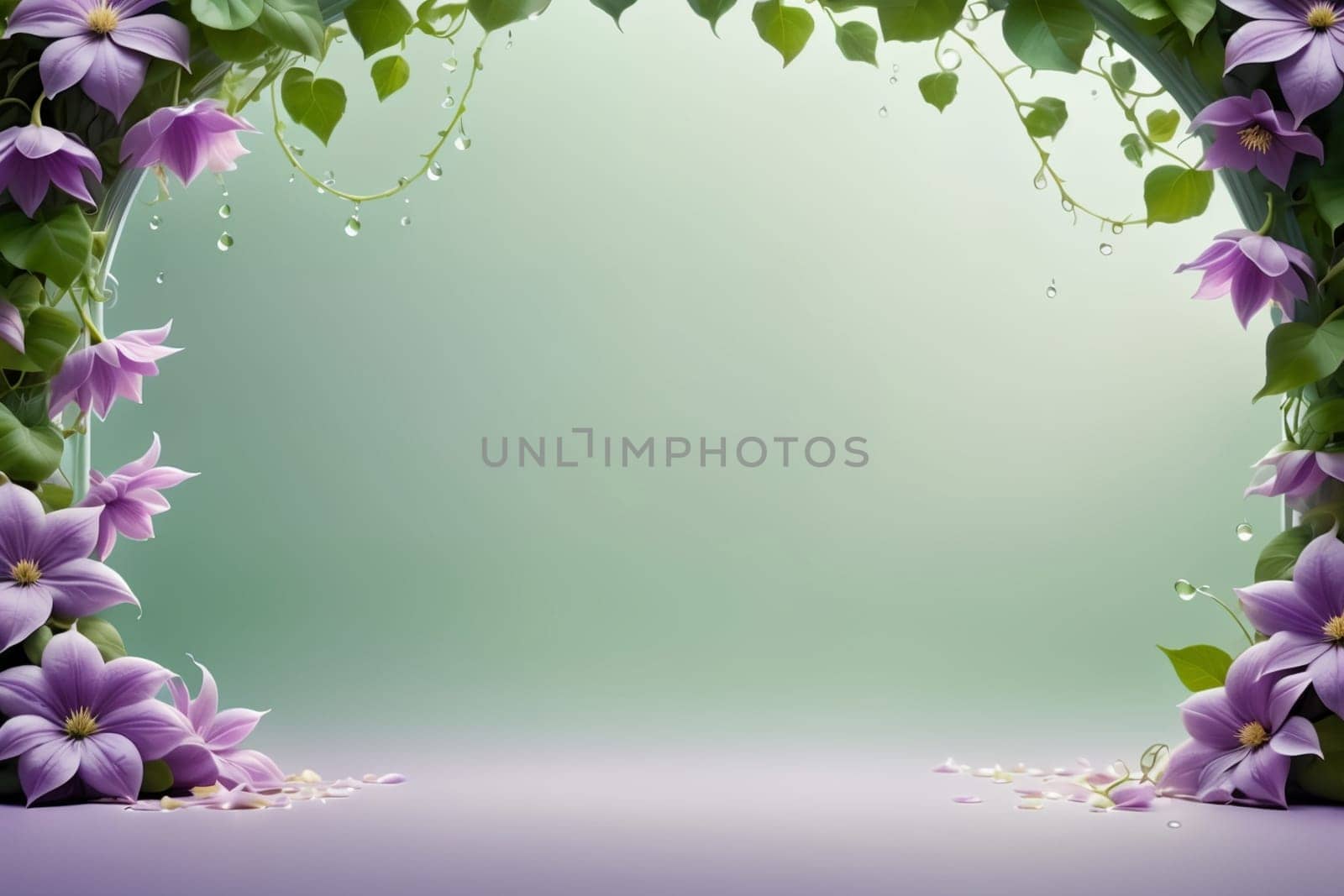Beautiful abstract background of clematis flowers .