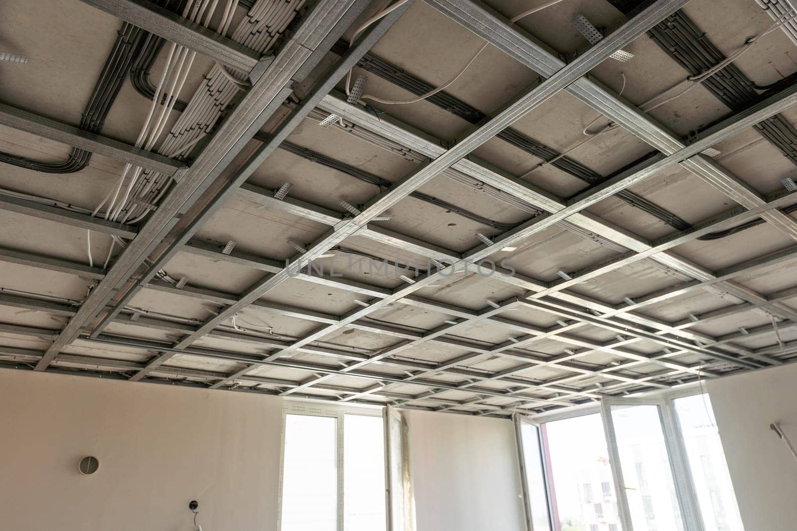 Bottom of the frame mounted ceiling. High quality photo