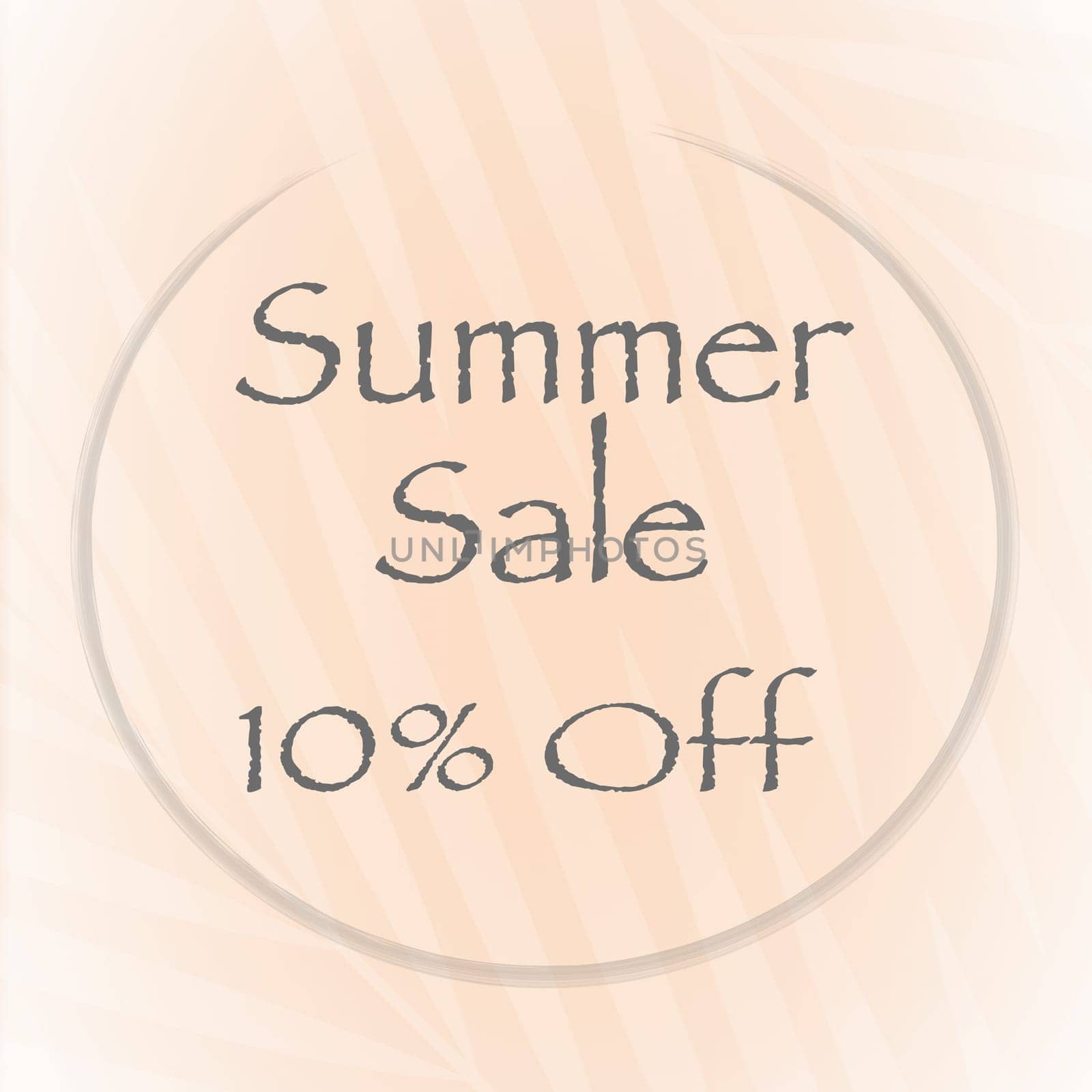 Banner for summer sale with a peach color background.
