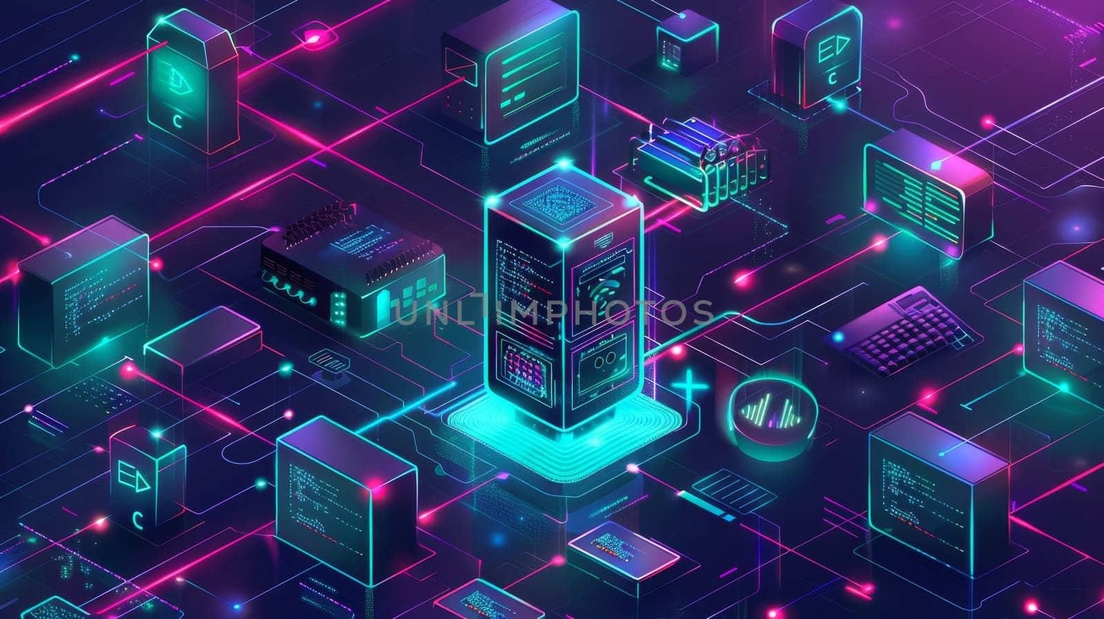 Abstract futuristic background Data Transfer. technology concept. Futuristic cyberspace background.