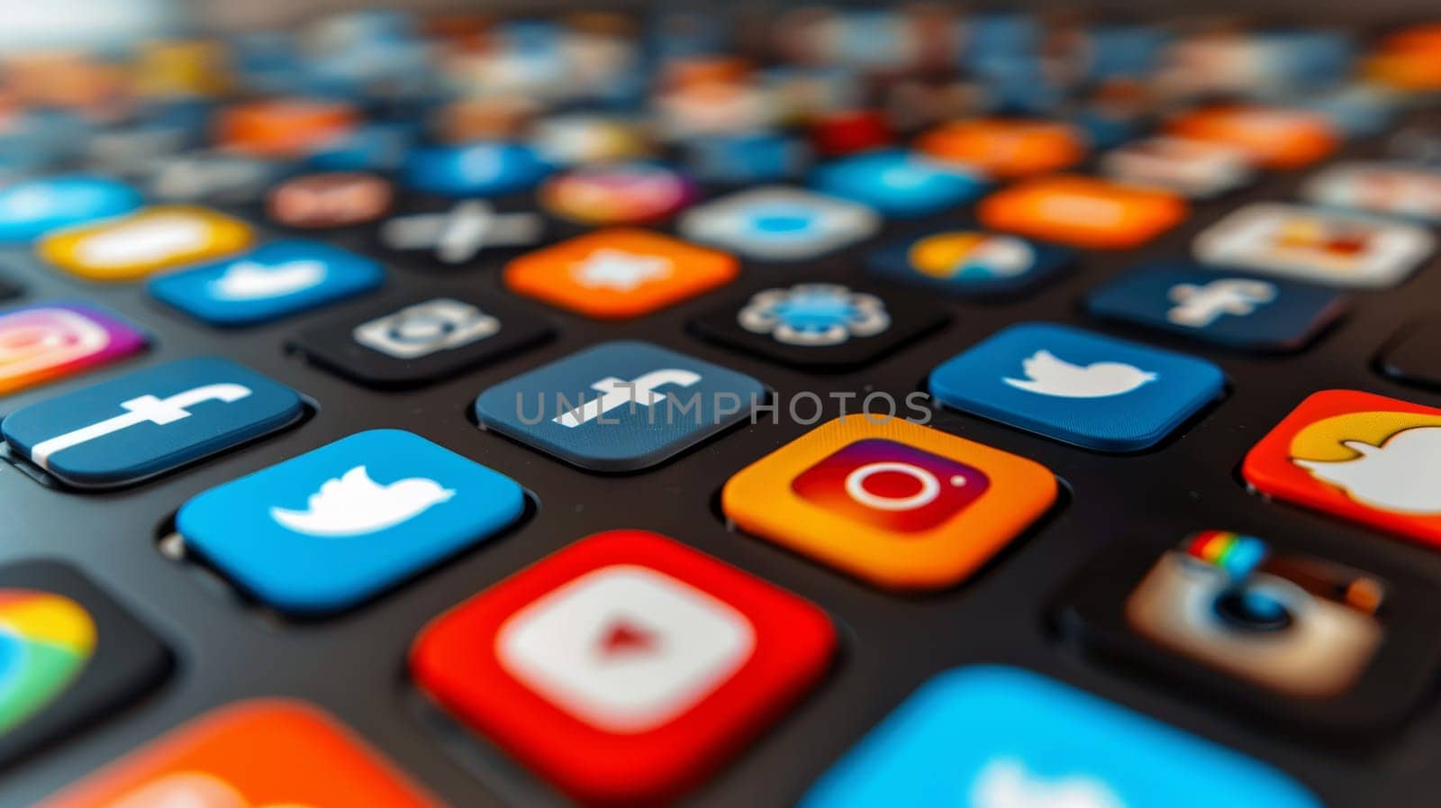 Icons of social networks. Social Media Day.