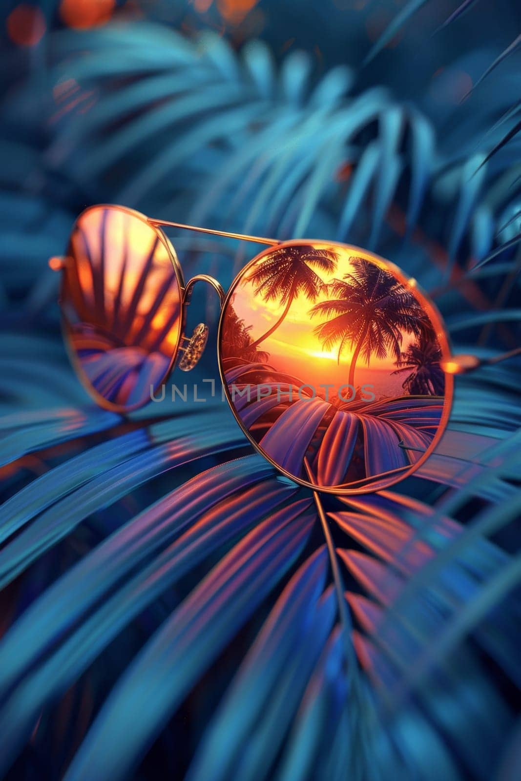 Summer colorful background. sunglasses. The concept of summer holidays.