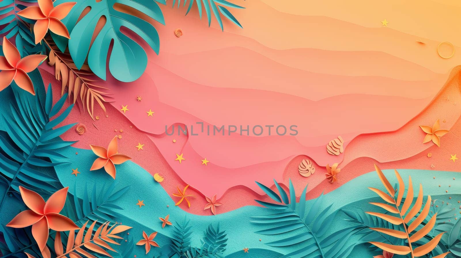 Summer colorful background. The concept of summer holidays. illustration by Lobachad