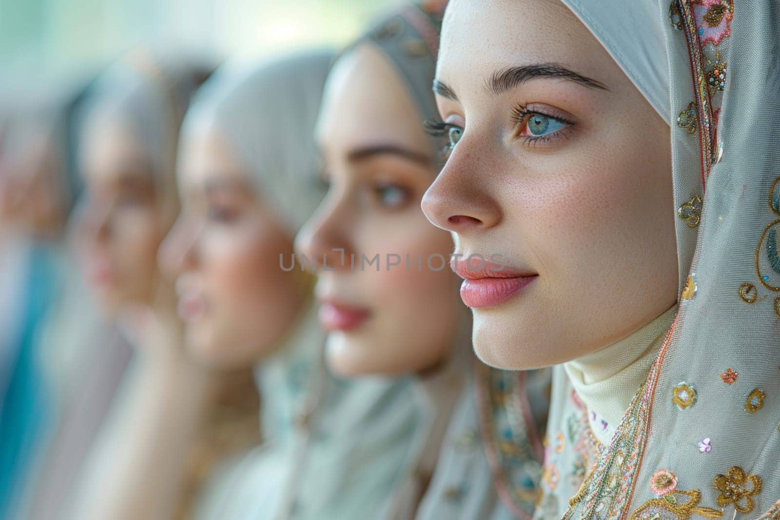 Young Muslim women on Eid al-Adha holiday by Lobachad