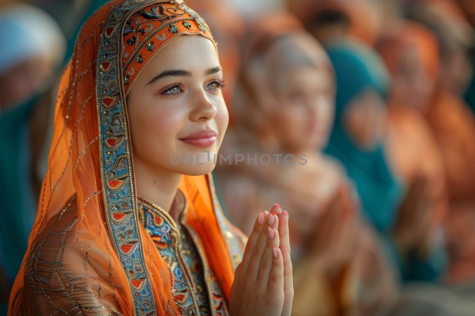 A young Muslim woman on the Eid al-Adha holiday.