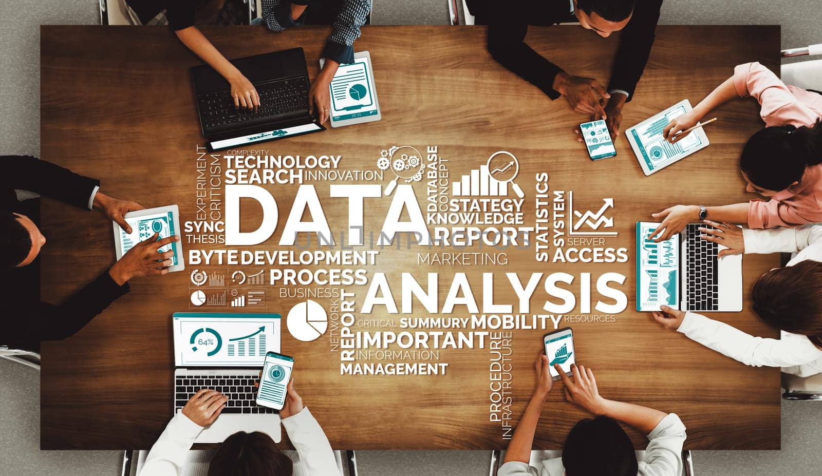 Data Analysis for Business and Finance Concept. interface showing future computer technology of profit analytic, online marketing research and information report for digital business strategy. uds