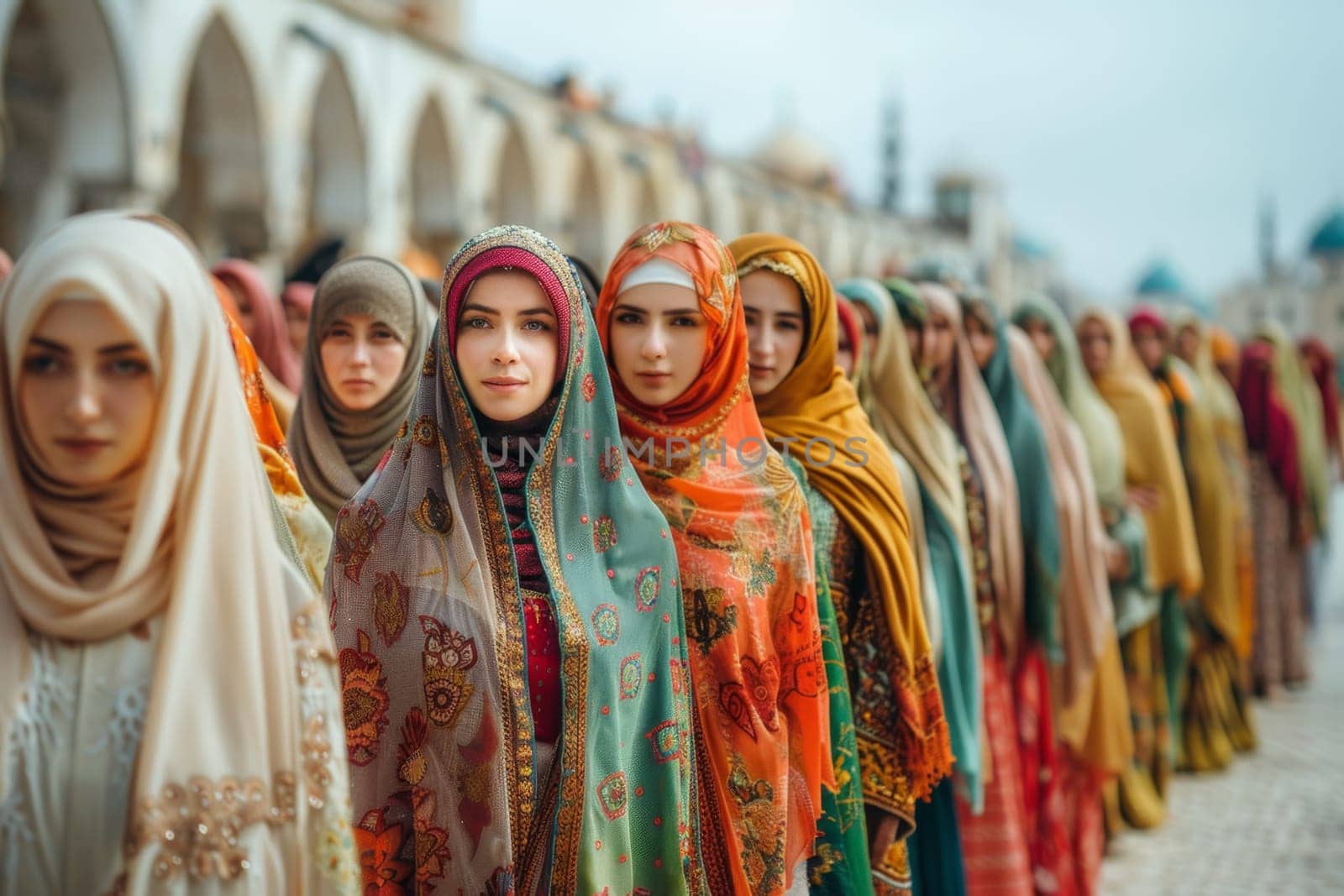 Young Muslim women on Eid al-Adha holiday.