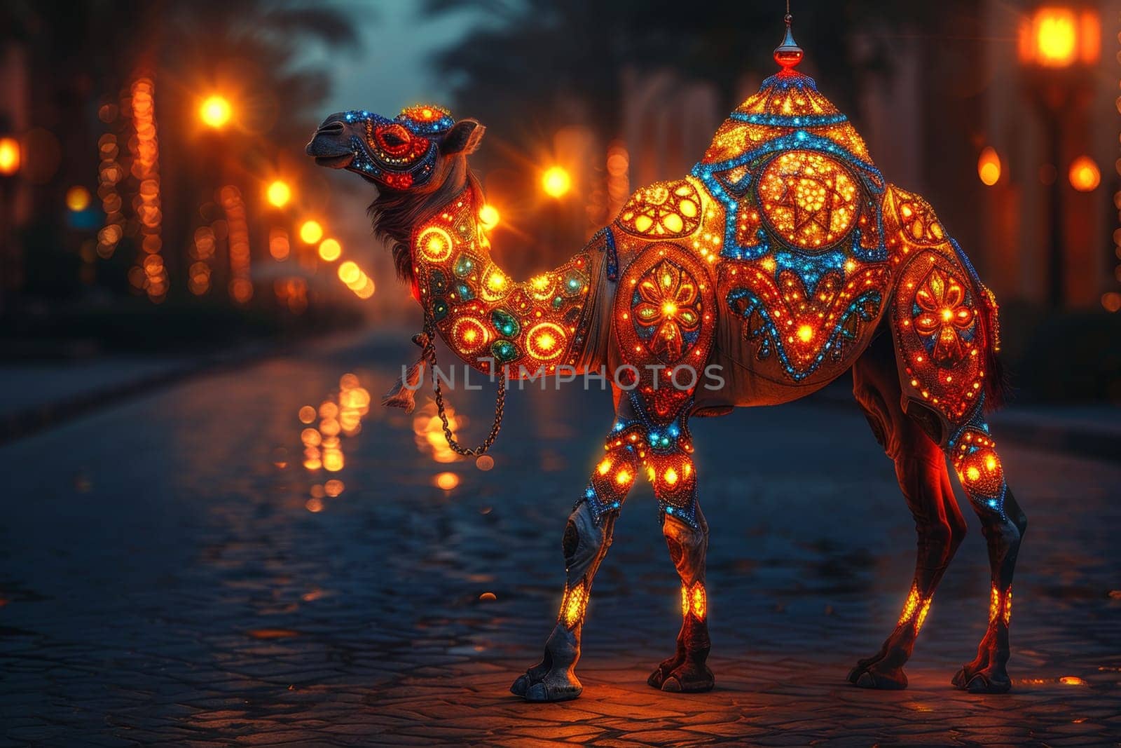 The camel is a symbol of the Islamic ritual sacrifice of Eid al-Adha, the symbol of Eid al-Adha or Eid ul-Kabir.