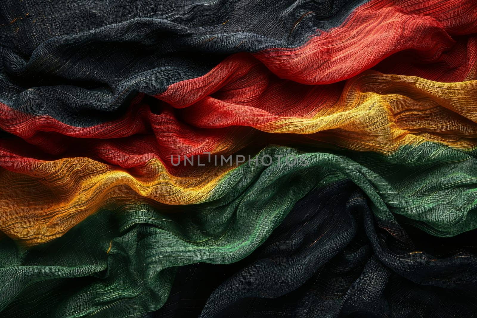 Background in African colors, yellow, green, red and black . Background symbolizing the abolition of slavery in the USA by Lobachad