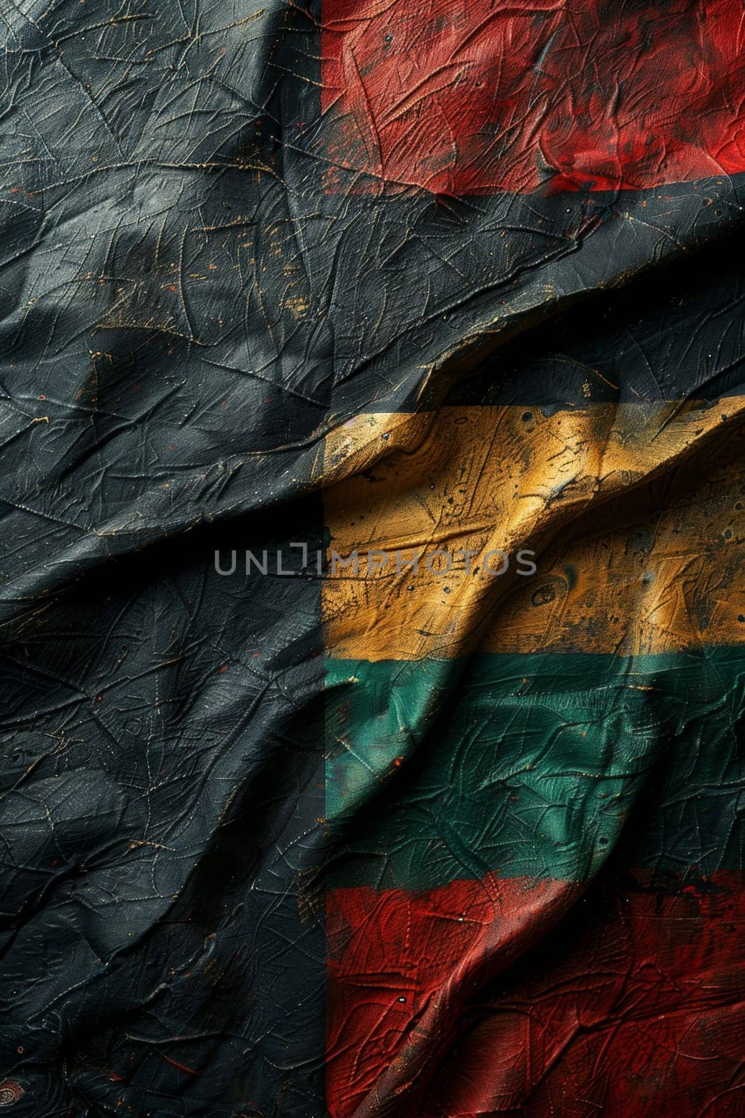 Background in African colors, yellow, green, red and black . Background symbolizing the abolition of slavery in the USA.