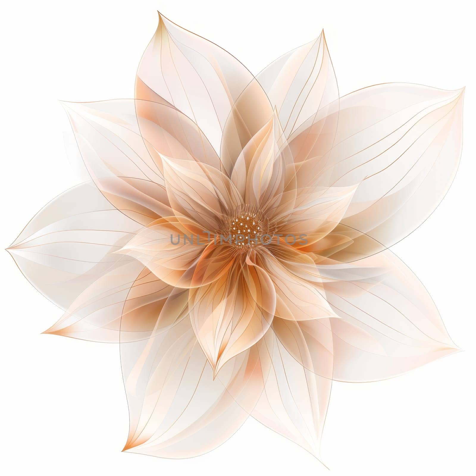 A magical flower bud with petals on a white background. Illustration by Lobachad
