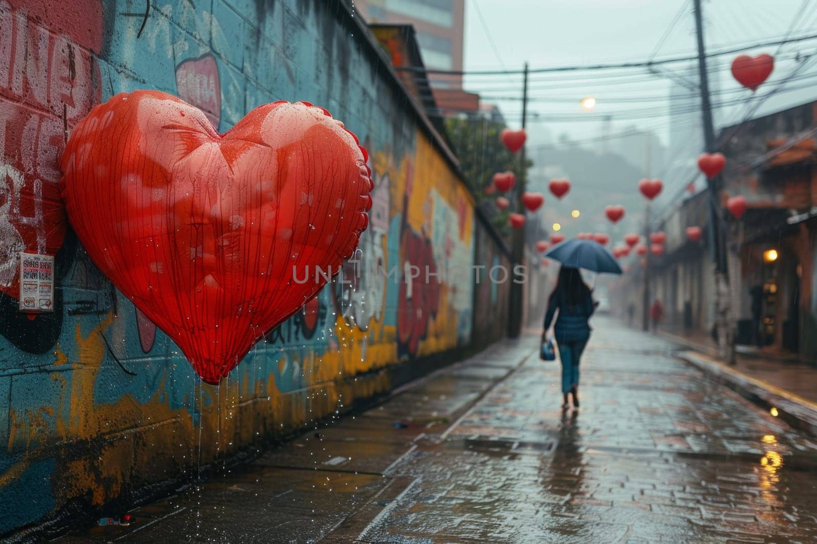 Feliz Dia Dos Namorados - Happy Valentine's Day in Brazilian Portuguese. Red loving hearts dedicated to the holiday in Brazil on June 12th by Lobachad