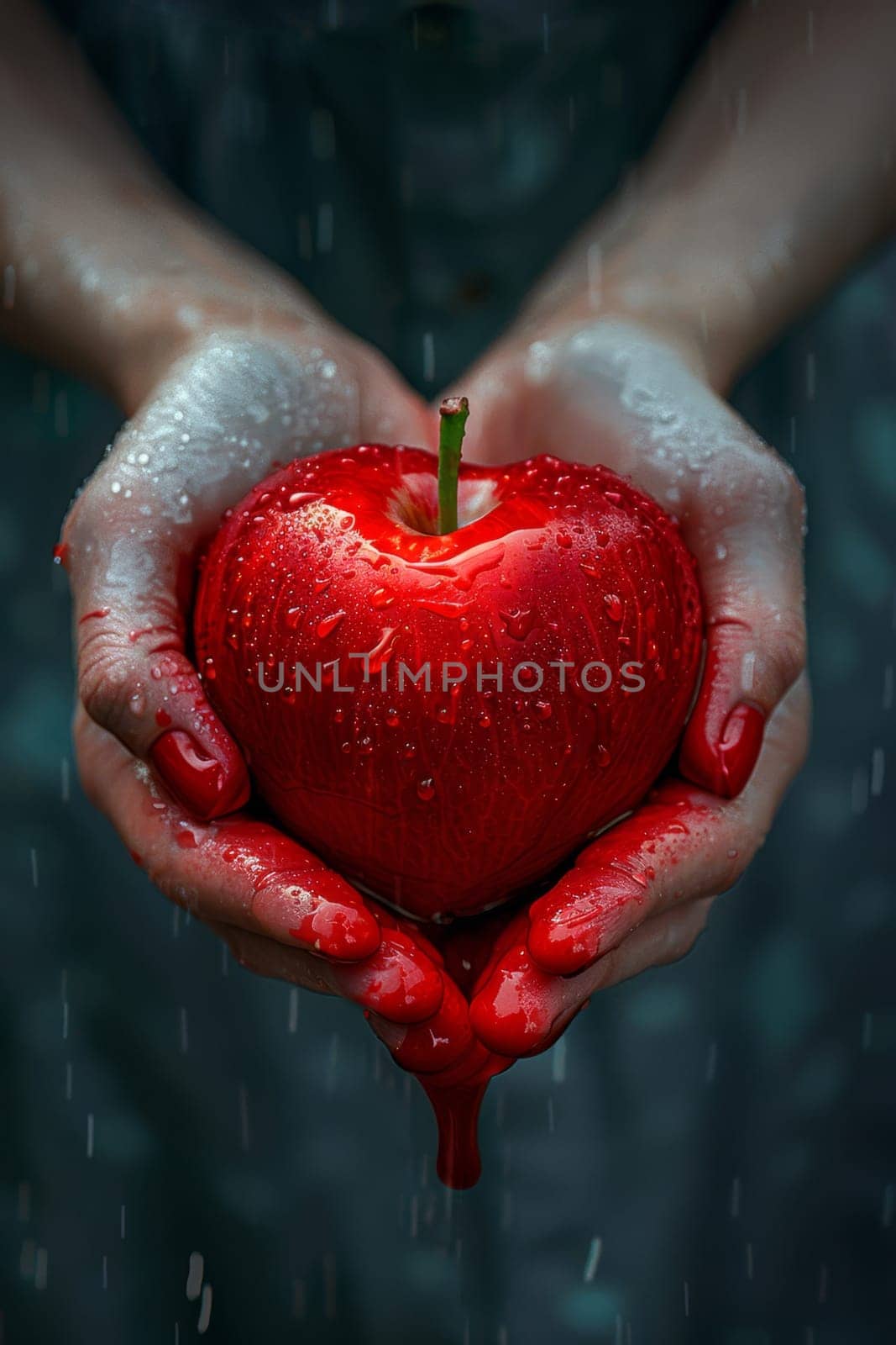 hands holding a red heart, medical insurance for the heart, Organ donation, World Blood Donor Day by Lobachad