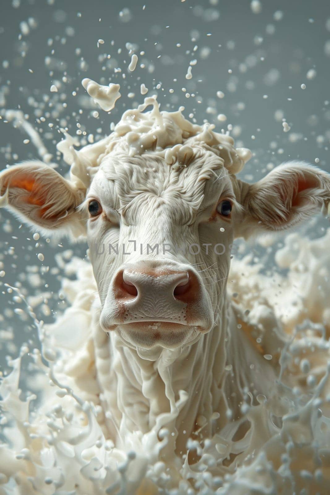 Portrait of a cow. World Milk Day by Lobachad