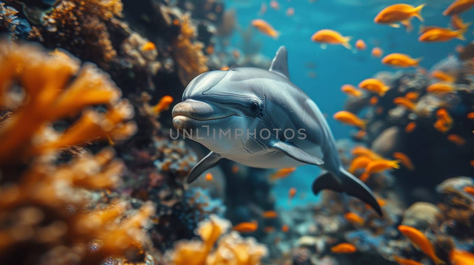 The underwater world. Animals of the underwater marine world. The ecosystem. World Ocean Day by Lobachad