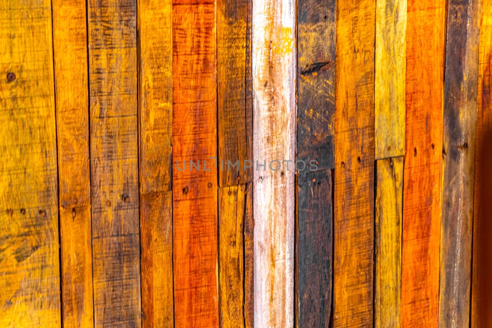 Wooden boards wall or door texture pattern in Playa del Carmen Quintana Roo Mexico.