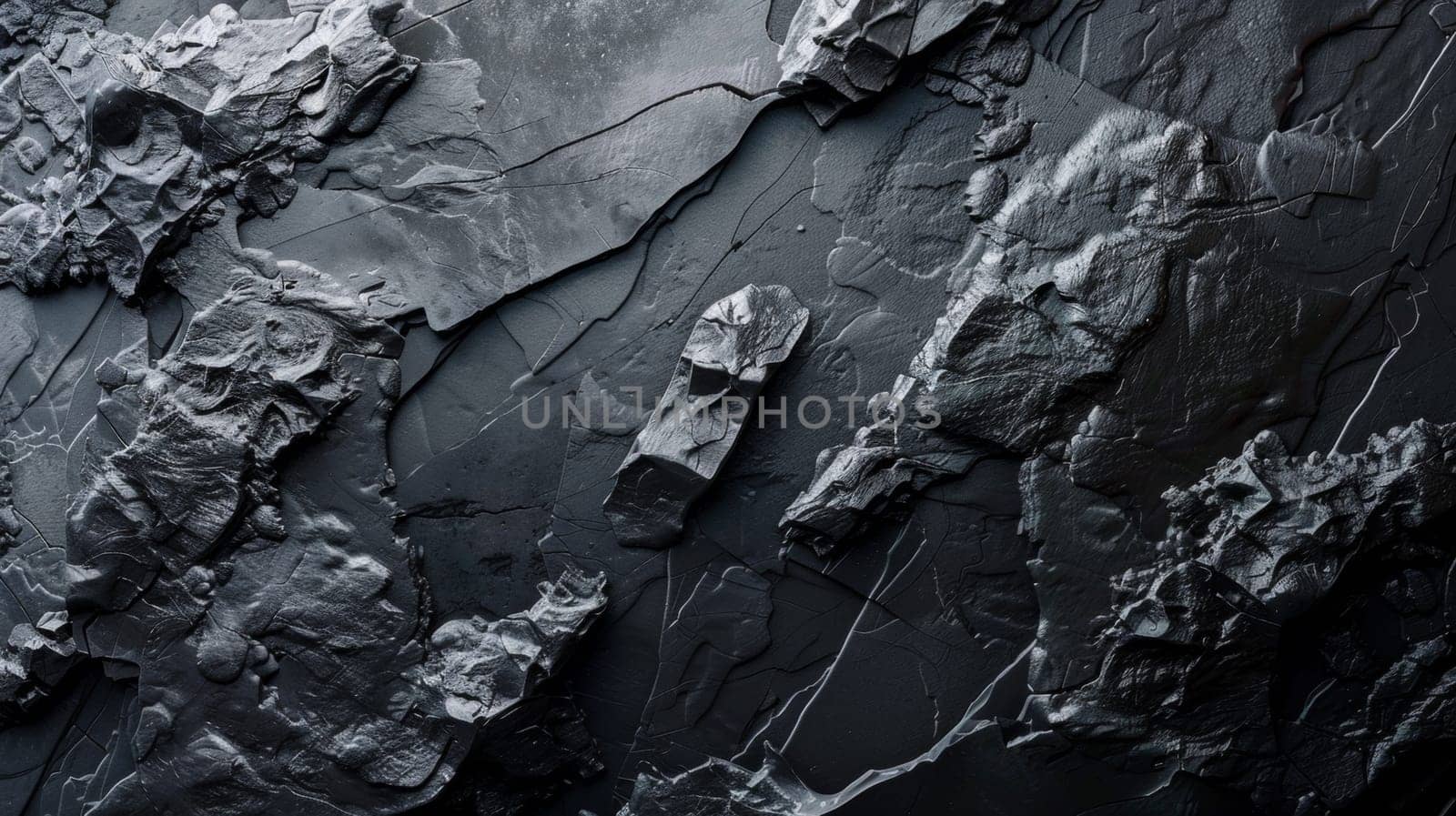 A close up of a black and white picture with some rocks