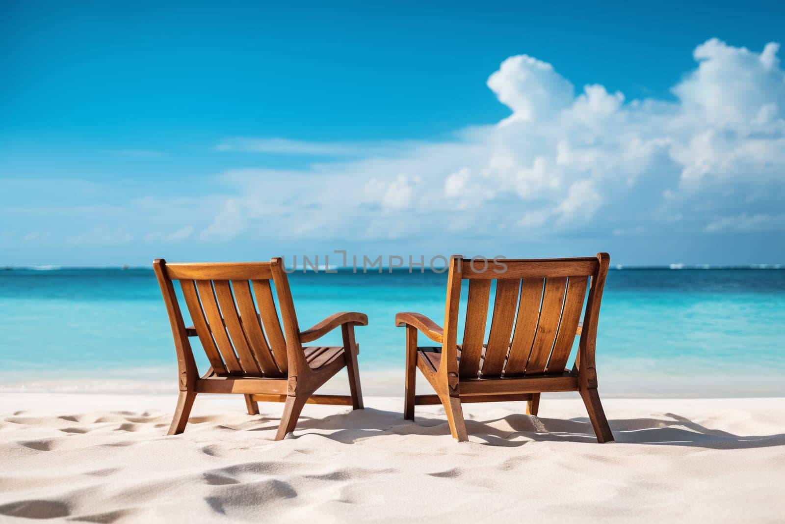 Serene Seaside Escape: Two Chairs on a Sunny Beach by chrisroll