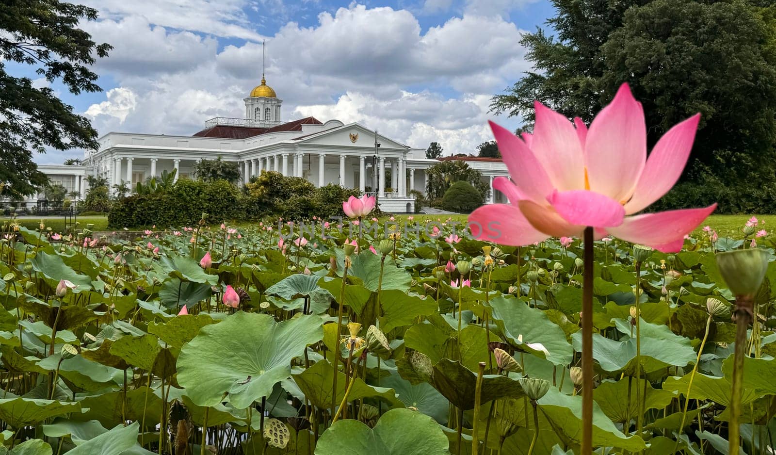 Bogor, West Java, Indonesia, 21 April 2024, Bogor presidential palace, also known as the Istana Bogor, is a historic palace located in the city of Bogor, West Java, Indonesia. The palace was built in the 18th century and served as the residence of the Dutch