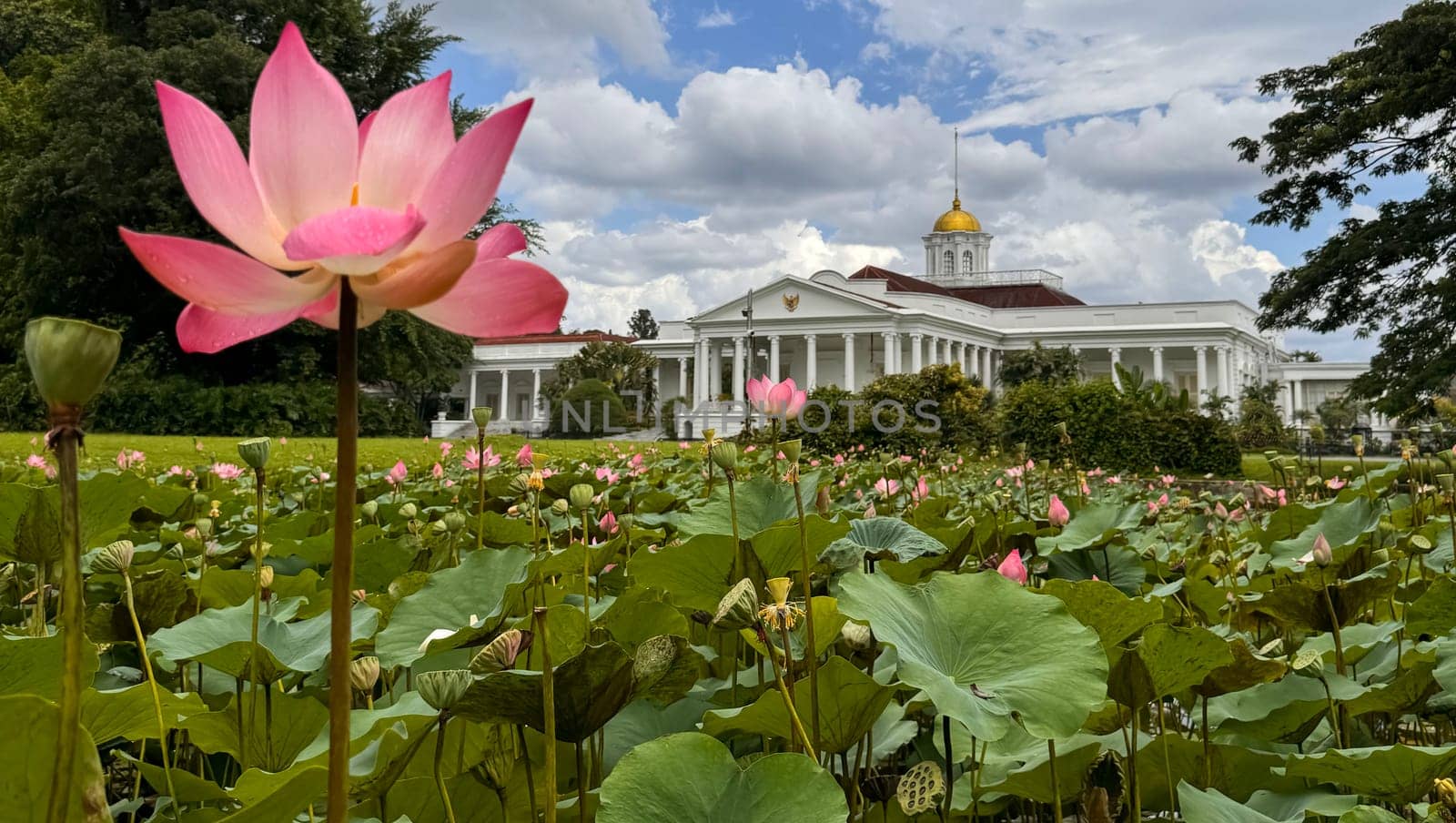 Bogor, West Java, Indonesia, 21 April 2024, Bogor presidential palace, also known as the Istana Bogor, is a historic palace located in the city of Bogor, West Java, Indonesia. The palace was built in the 18th century and served as the residence of the Dutch