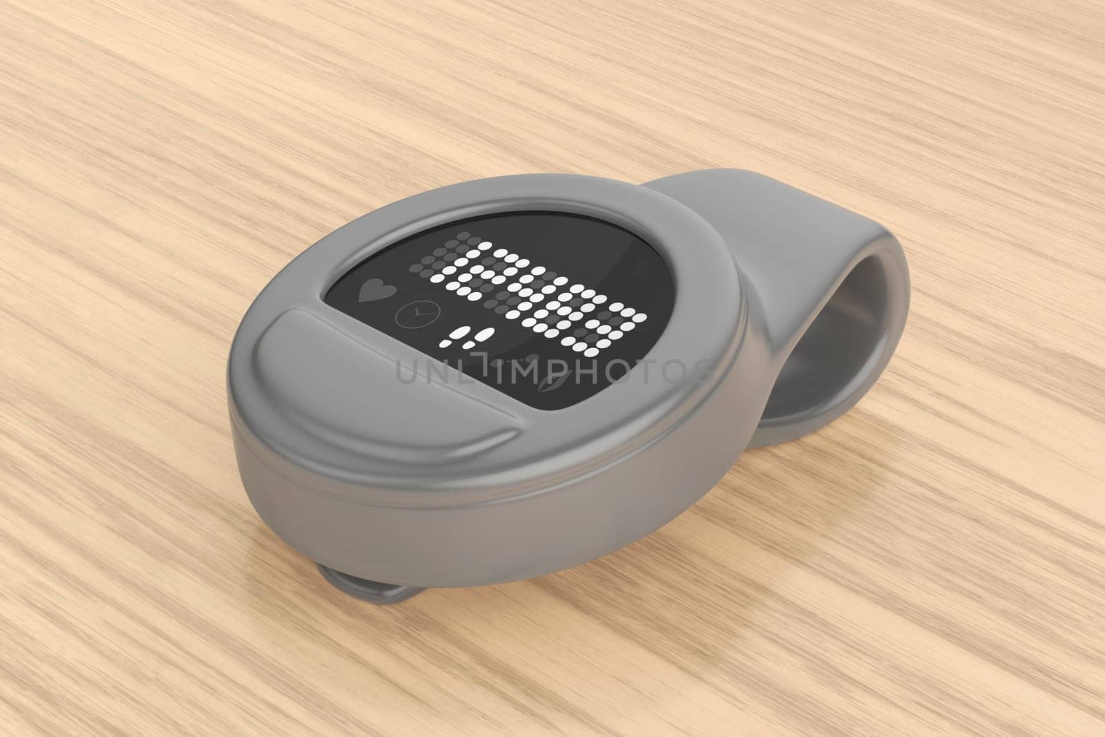 Grey clip-on fitness tracker by magraphics