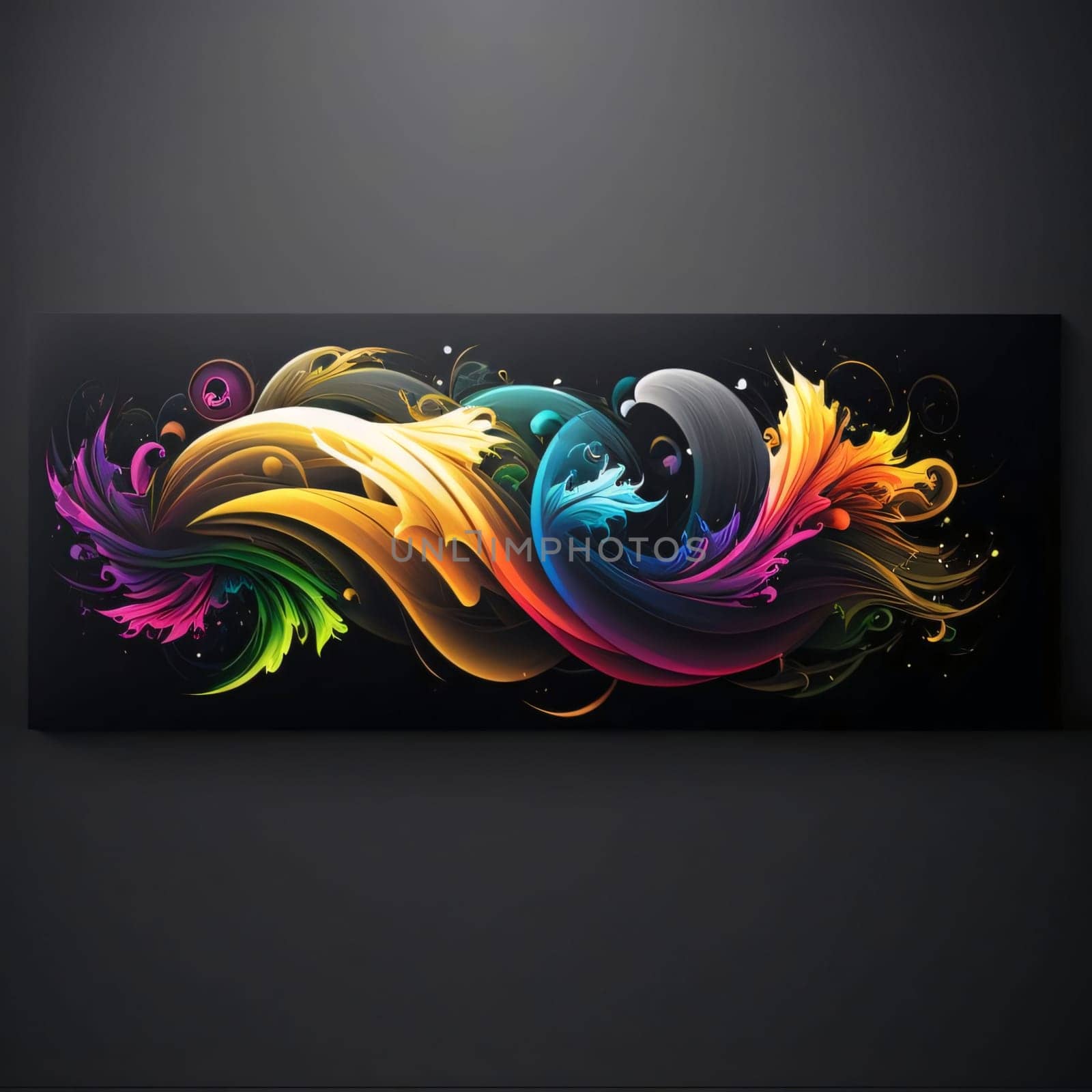 Banner: abstract background with colorful floral ornament and place for your text.