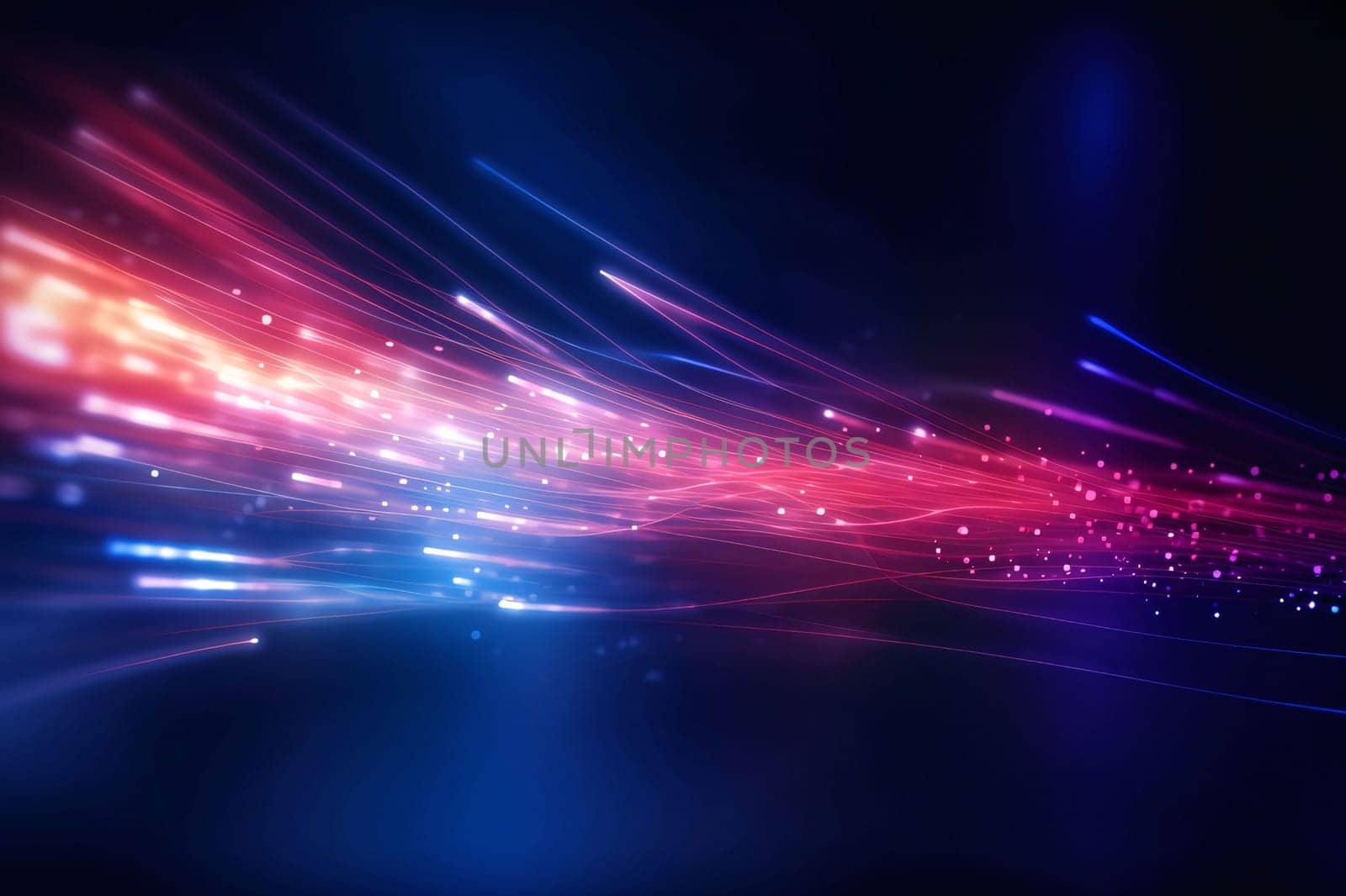 Futuristic technology wave background, glowing lines and bokeh by ThemesS