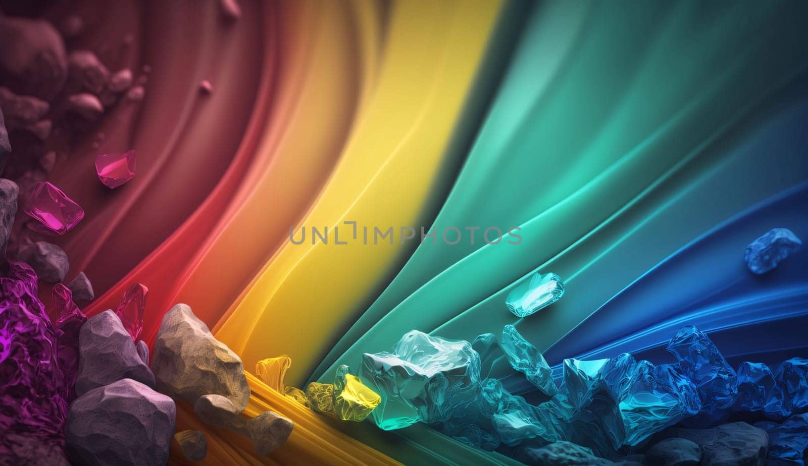 Banner: 3d illustration of abstract geometric composition,digital artwork for creative graphic design