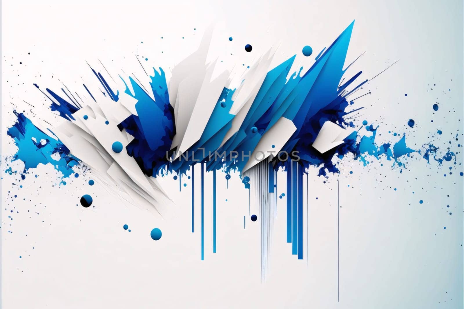 Abstract background with blue paint splashes. Vector illustration eps10 by ThemesS