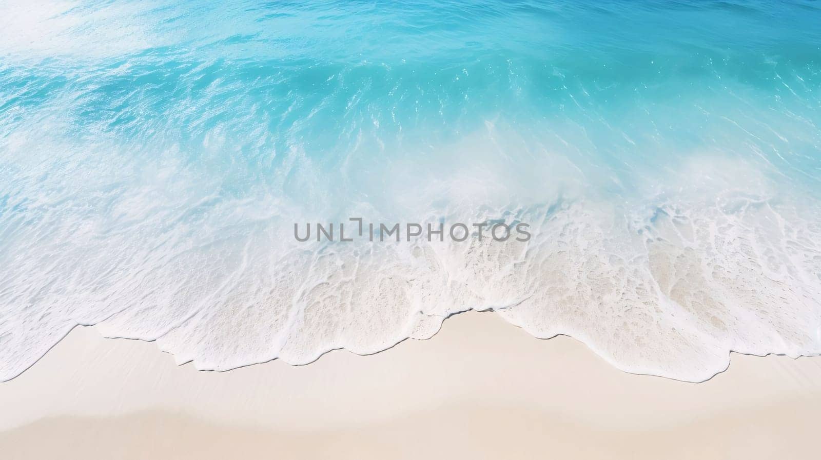 Aerial view of beautiful tropical beach with turquoise ocean wave by ThemesS