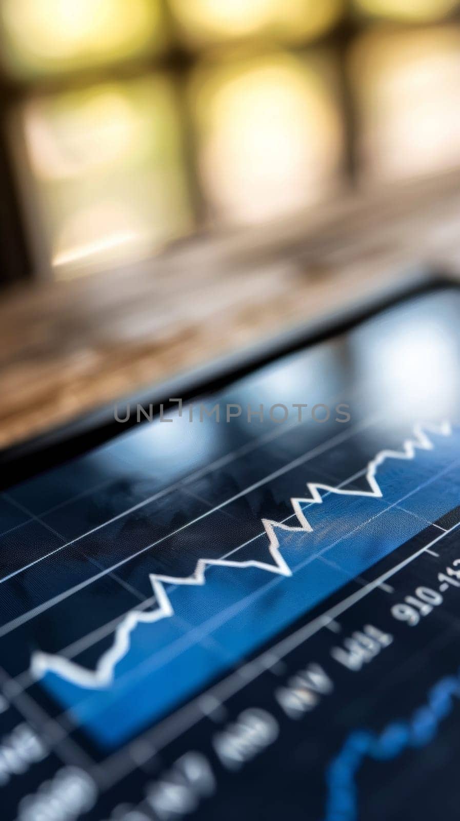 A close up of a graph on the screen of an electronic device