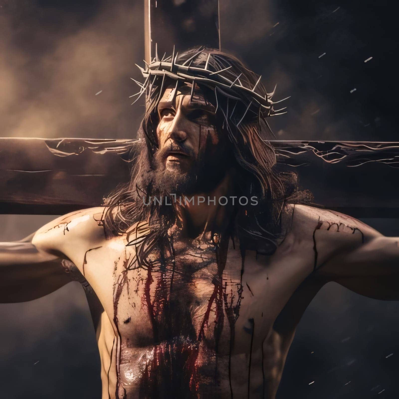 Feasts of the Lord's Resurrection: Jesus Christ with blood on his body and crown of thorns.