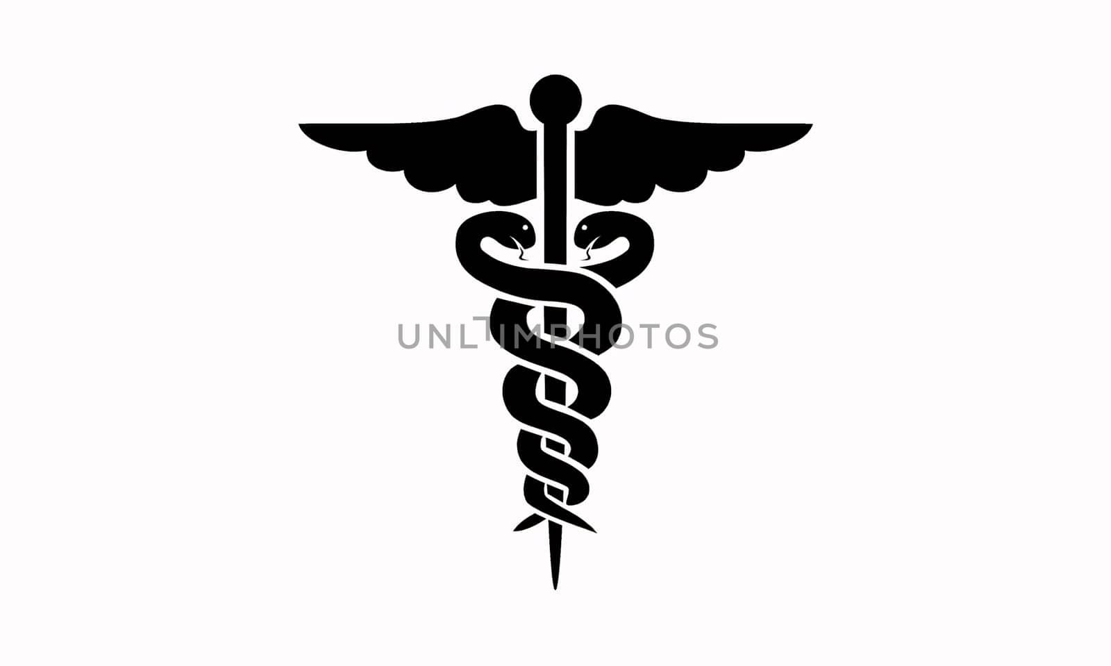 Hospital and doctors help: Symbol Caduceus with wings. Medical symbol. Vector illustration.