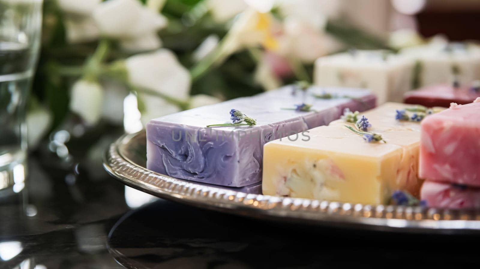 Bespoke homemade soap with floral scent