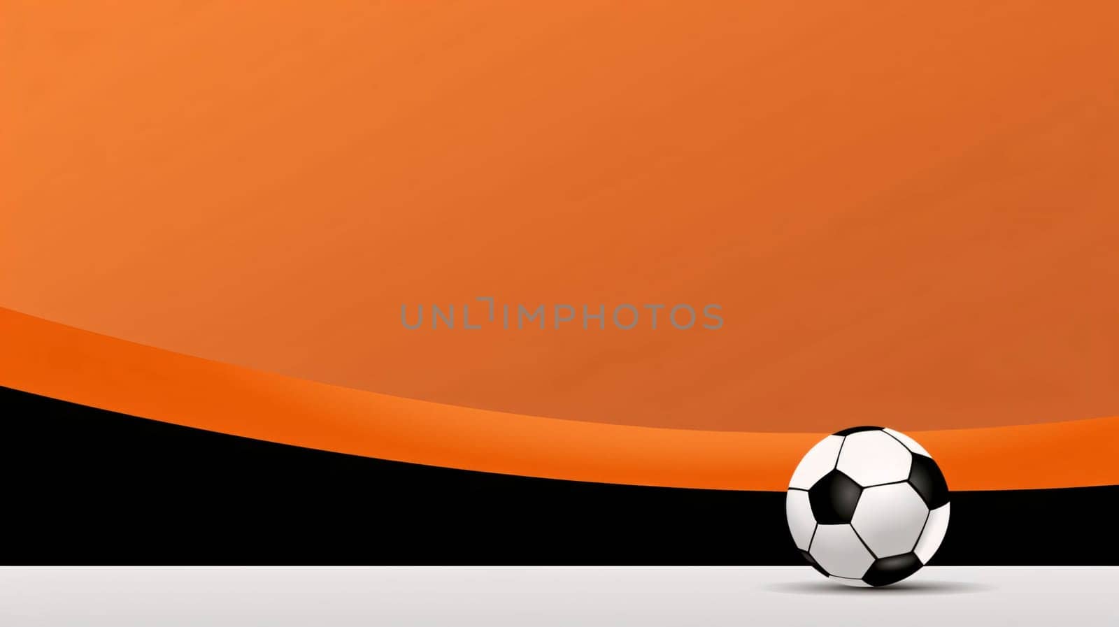 Banner: Soccer ball on the background of the flag of the United Arab Emirates